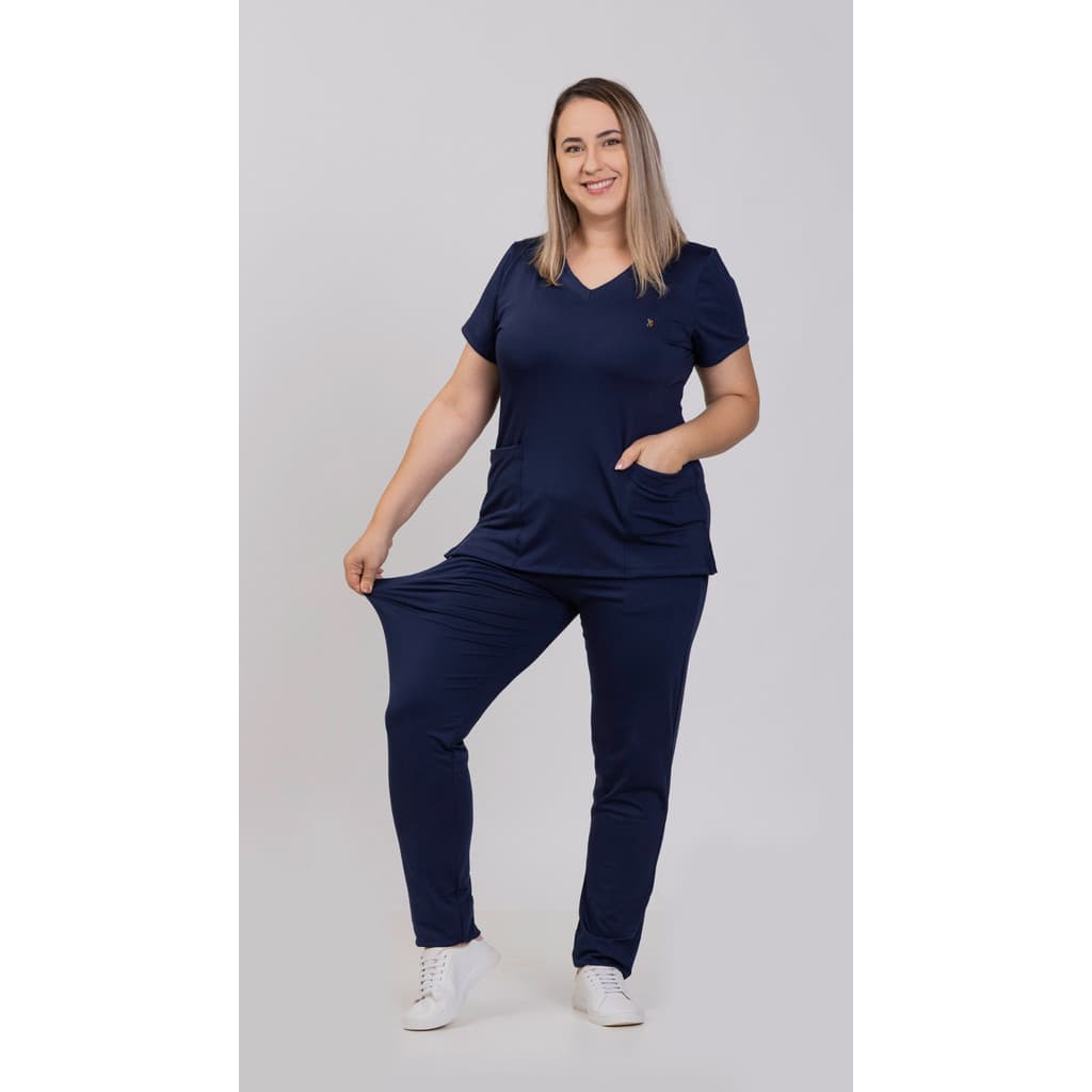 Conjunto Scrub Pijama Cirúrgico em MALHA DRY SUPER FLEXÍVEL - com elastano - Do P ao XG - Dama Basic