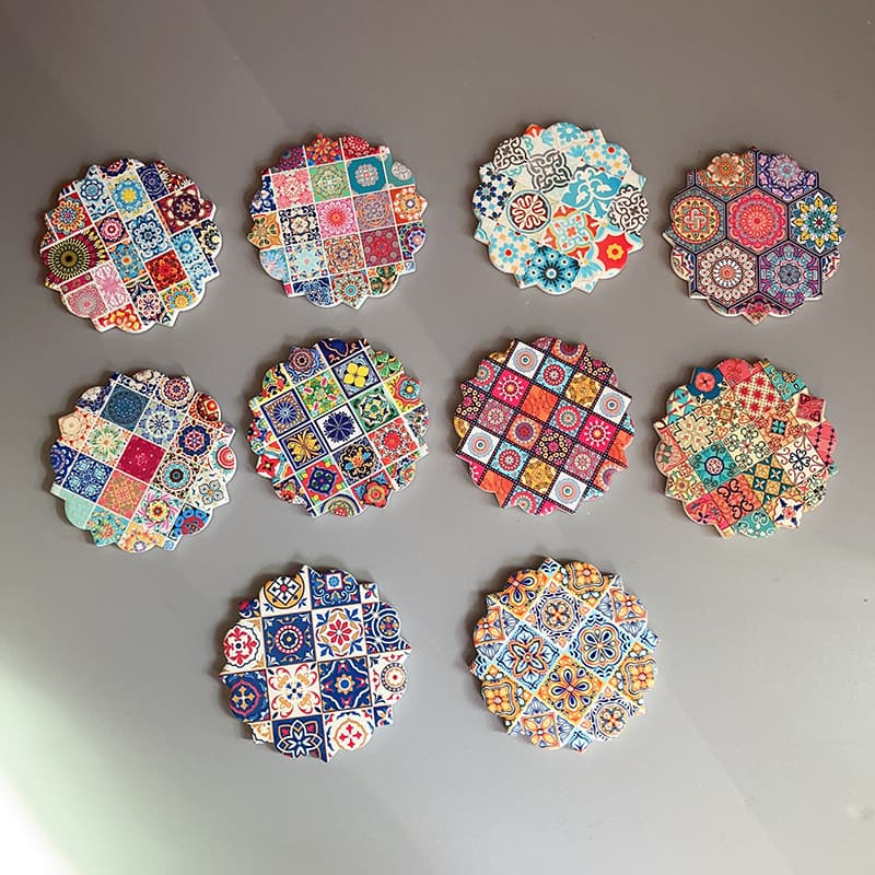 Comércio exterior estilo boêmio forma de renda Mandala em relevo isolamento térmico antiderrapante absorção de água cort