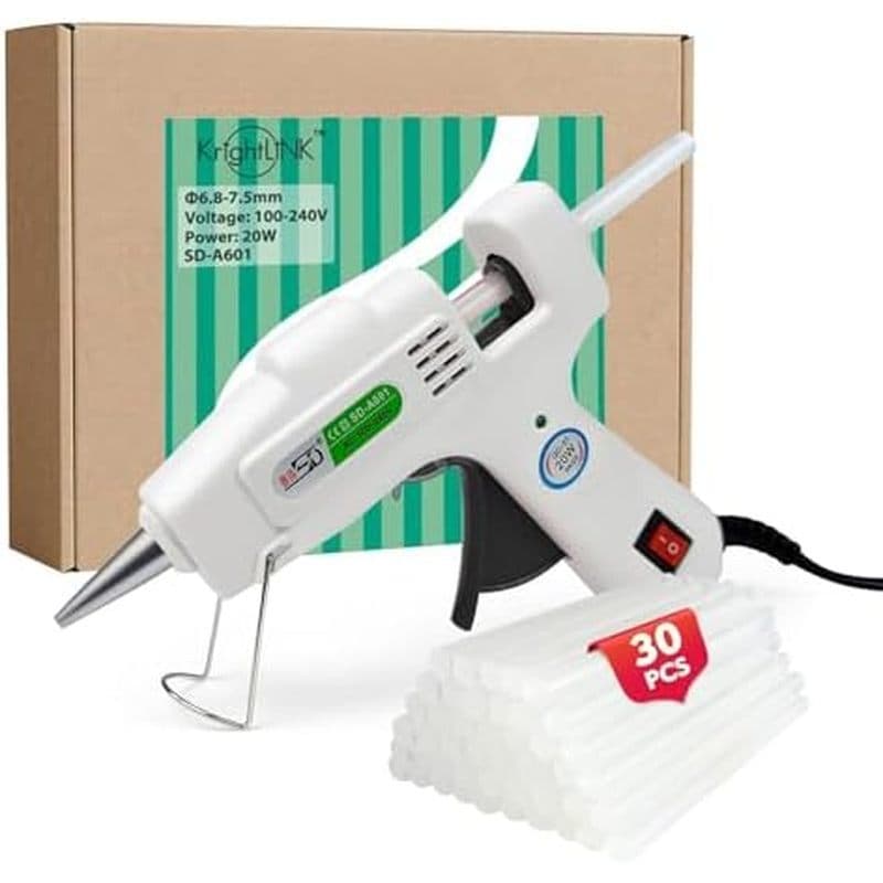 Kit De Pistola De Cola Quente Krightlink Com 30 Bastões , Derretimento De Pré-Aquecimento Rápido , Alta Temperatura Para