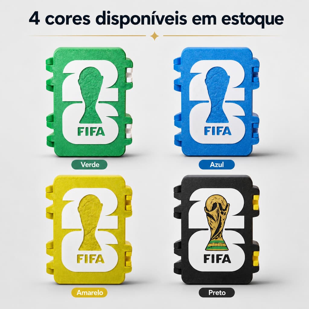 Porta Figurinha p/ Álbum Copa do Mundo 2026 - Caixa de Figurinha - Caixa Colecionavel