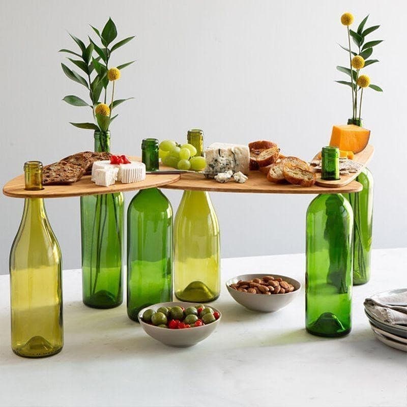 Acampamento ao ar livre piquenique suprimentos portátil garrafa de vinho bandeja de madeira fabricante de vinho Nordic g