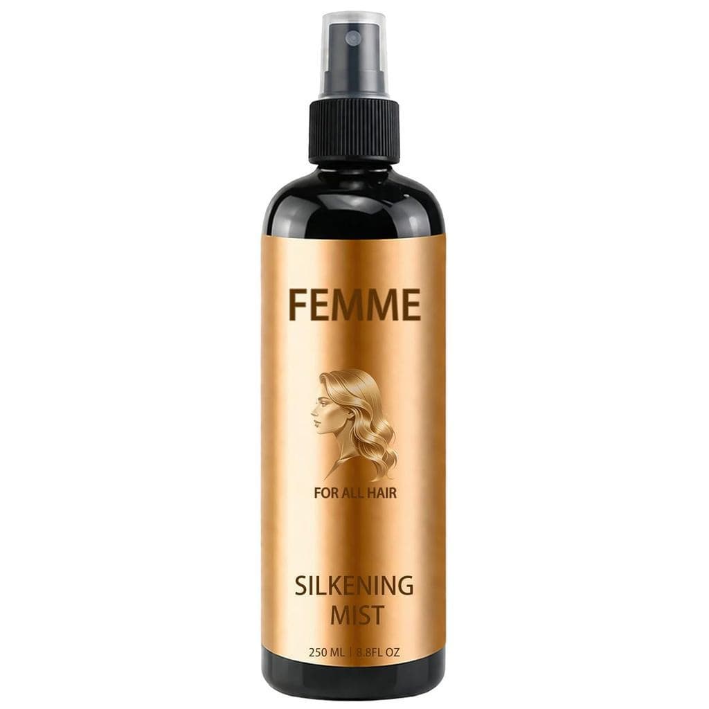 FEMMESilkeningHairMist, Spray Capilar Leve Sem Enxágue, Suavizante e Controle de Frizz, Spray Hidratante e Iluminador pa