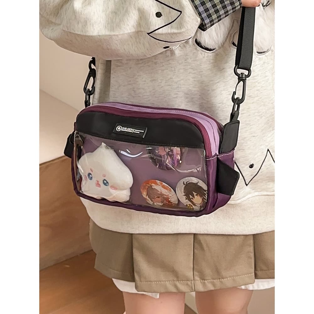 Bolsa pequena bidimensional para dor, bolsa mensageiro de ombro, bolsa feminina 2025, novo estilo, cor contrastante, bol