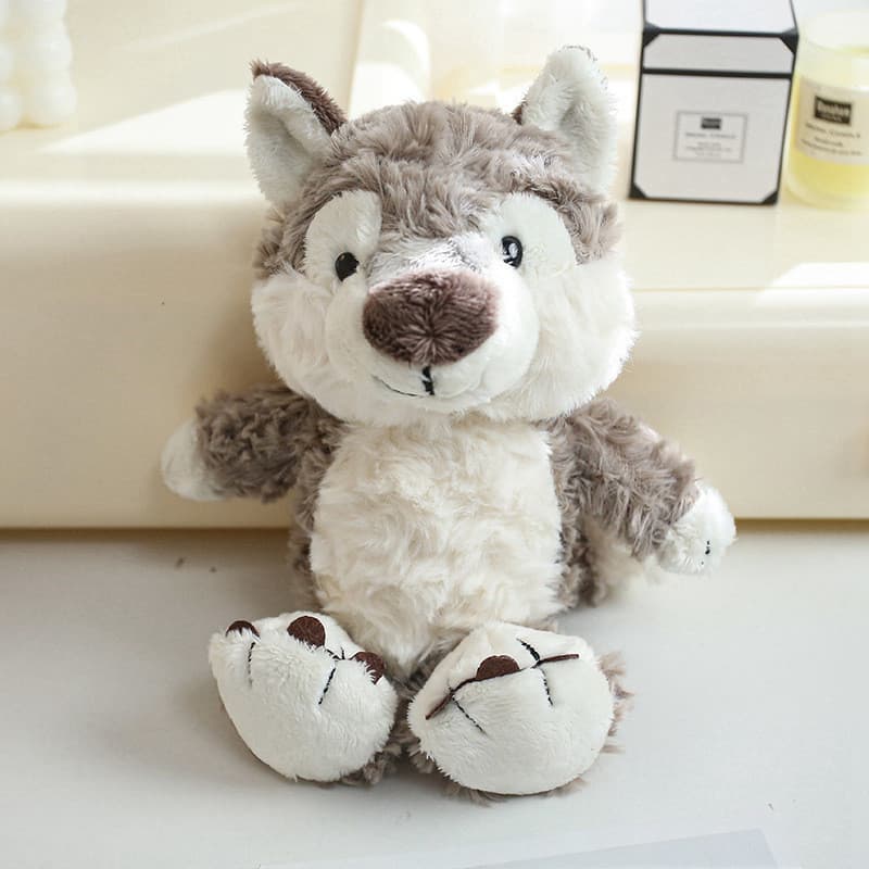 Boneca De Pelúcia Husky Fofa De Lobo Macio Para Crianças E Amantes