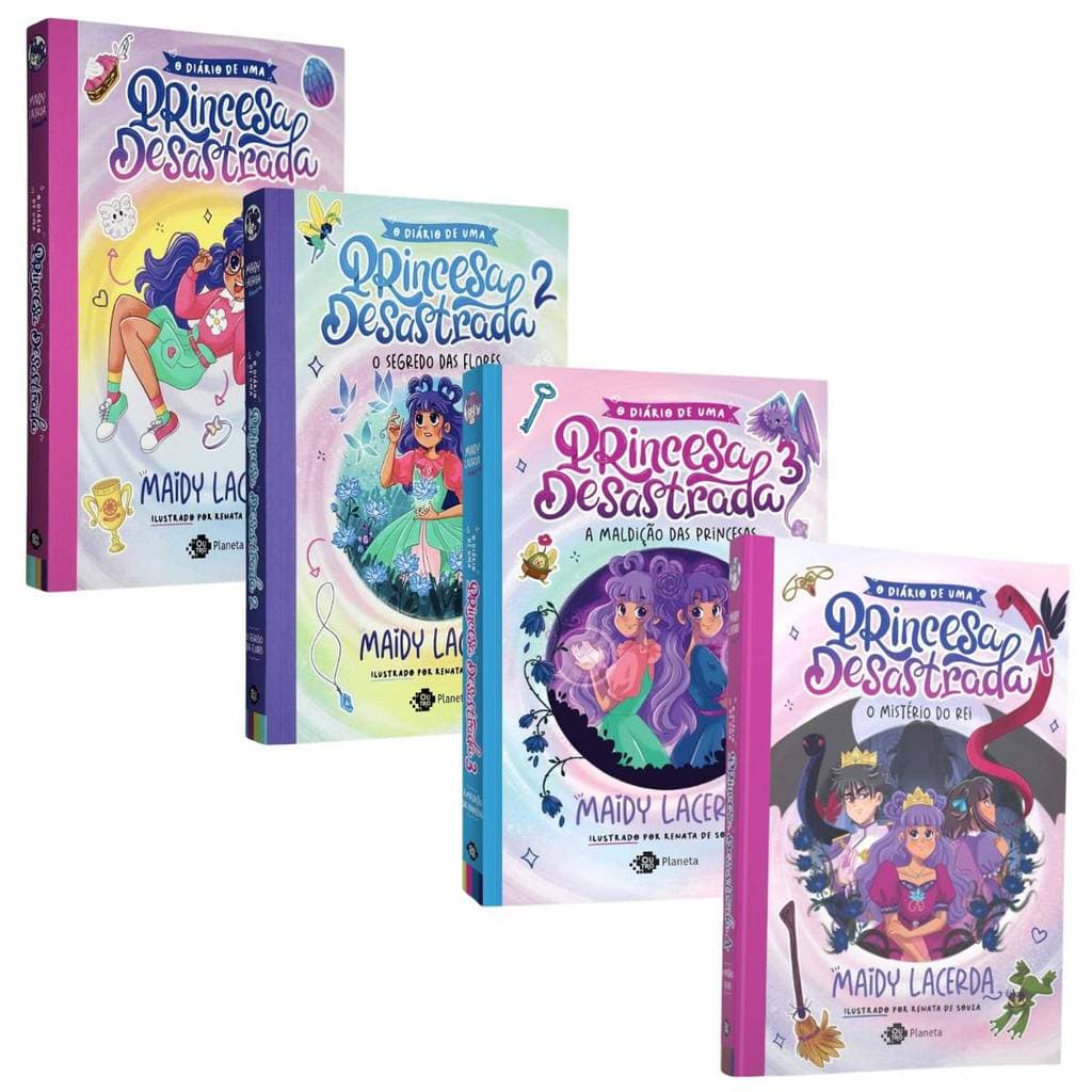 Coleção O Diário de Uma Princesa Desastrada - Volume 1 ao 4 - Série Completa - Kit 4 Livros