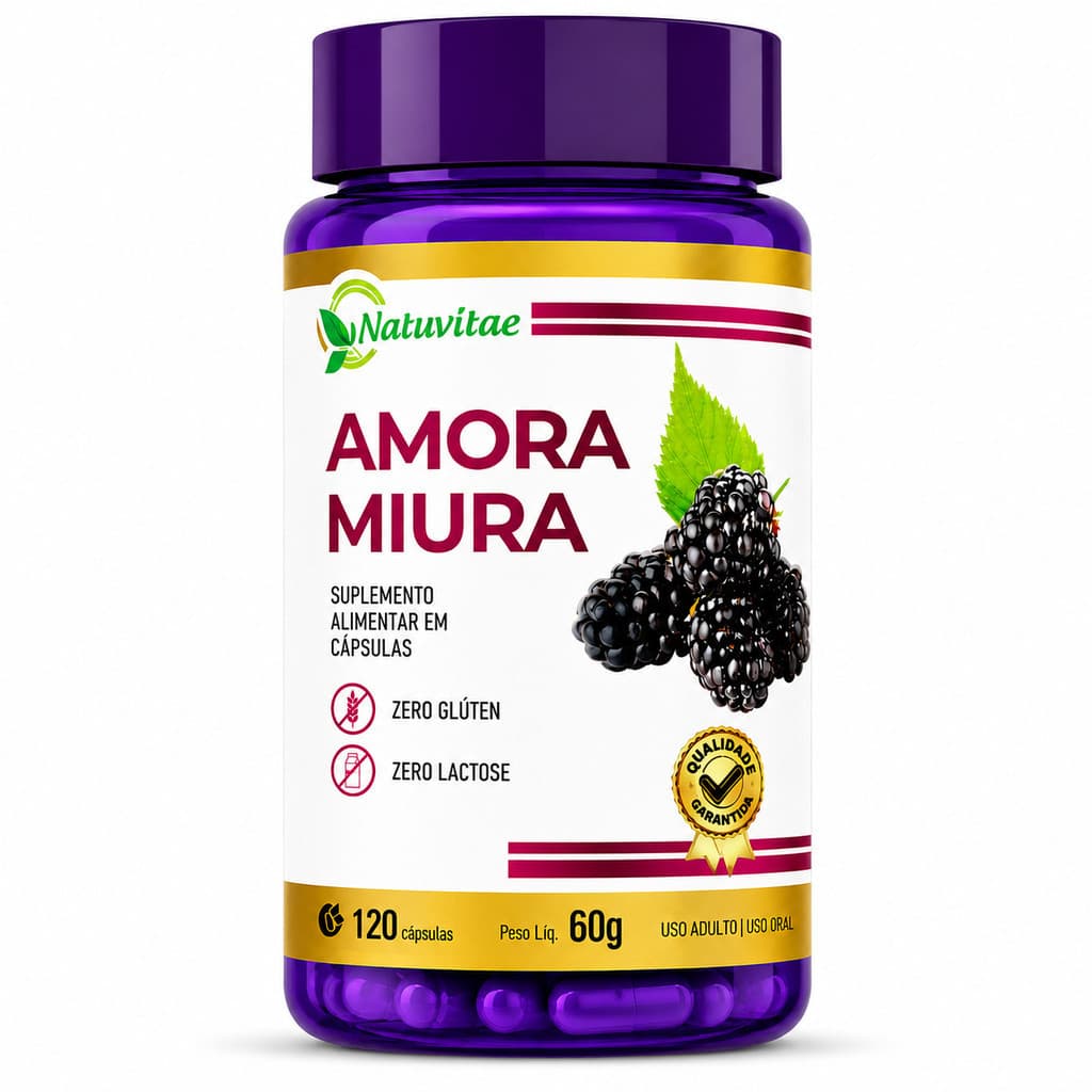 Amora Miura 120 cápsulas 500mg Natuvitae | Menopausa | Equilíbrio Hormonal