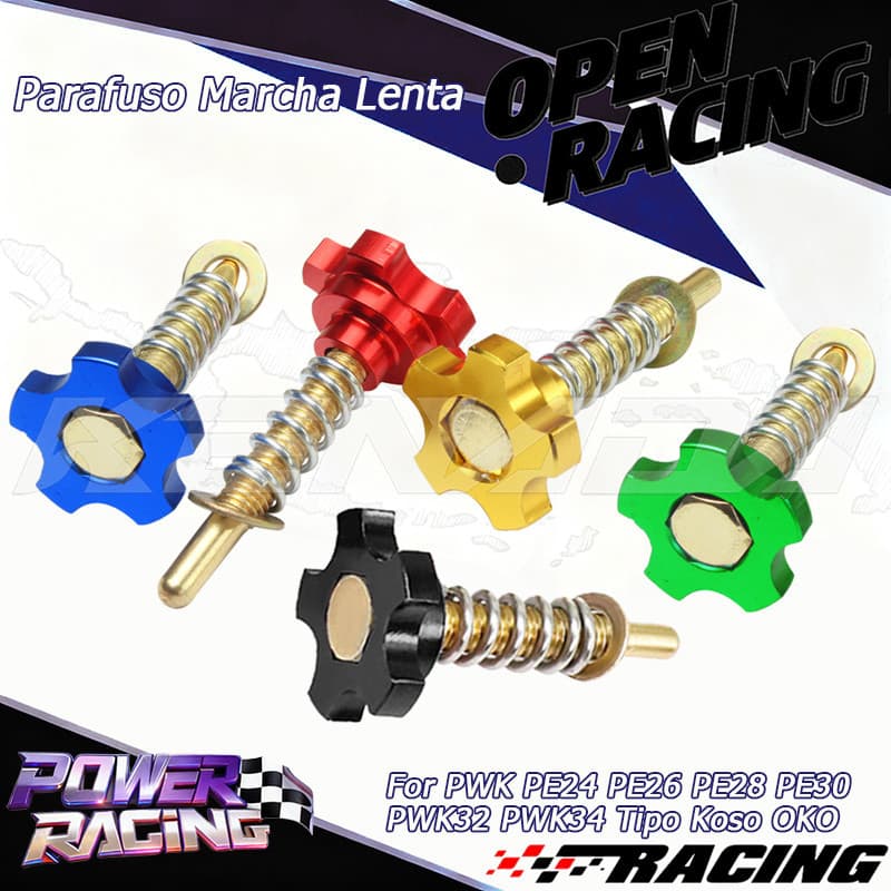 Parafuso Regulagem Marcha Lenta Carburador Guilhotina CNC PWK PE24 PE26 PE28 PE30 PWK32 PWK34 Tipo Koso OKO