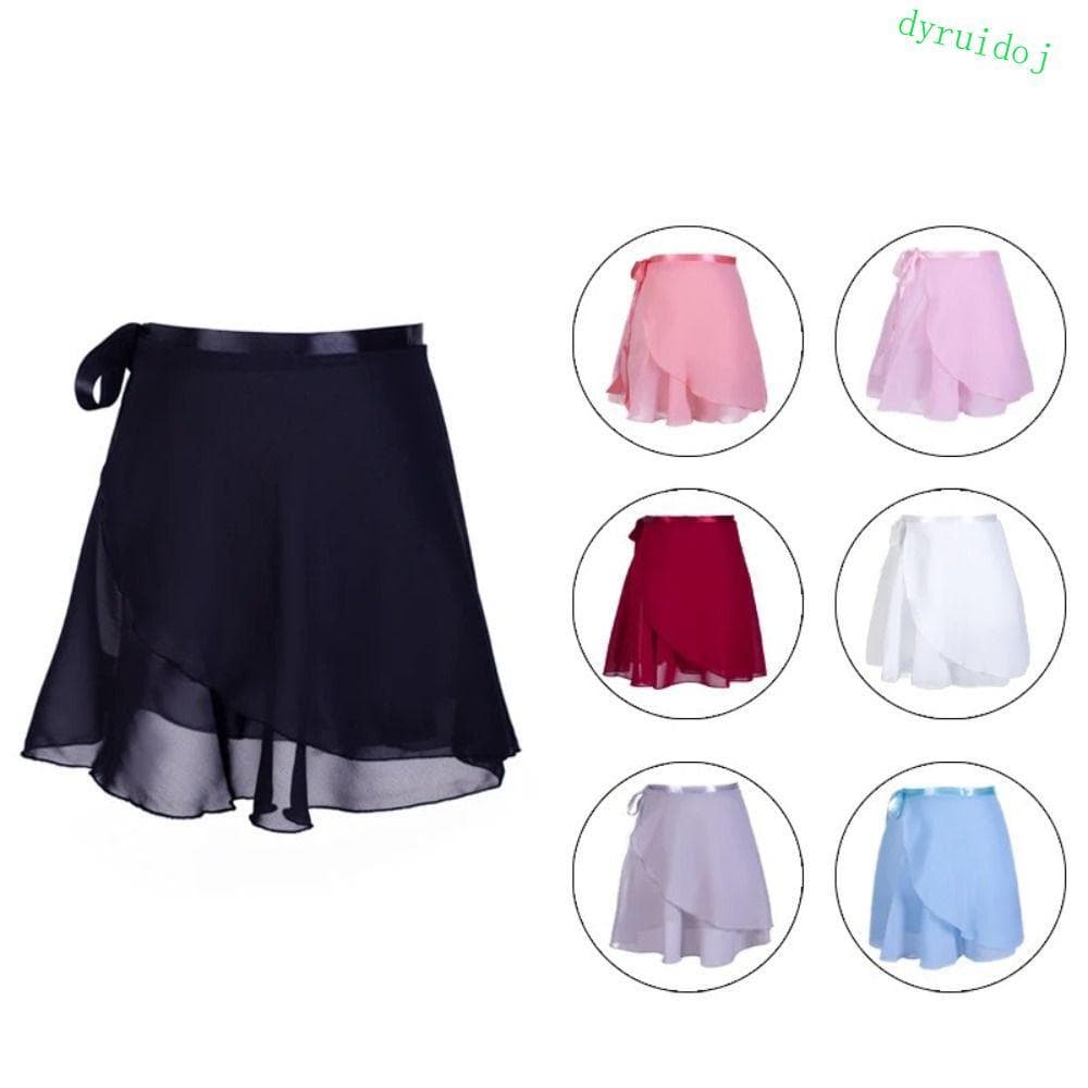 DYRUIDOJ1 Saia De Dança De Balé , Tutu De Chiffon Elástico Cor Pura De Renda