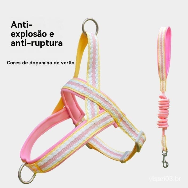360°Conjunto de corda de tração Okinawa reflexiva à prova de explosão | Alça de peito ajustável respirável + corda de ca