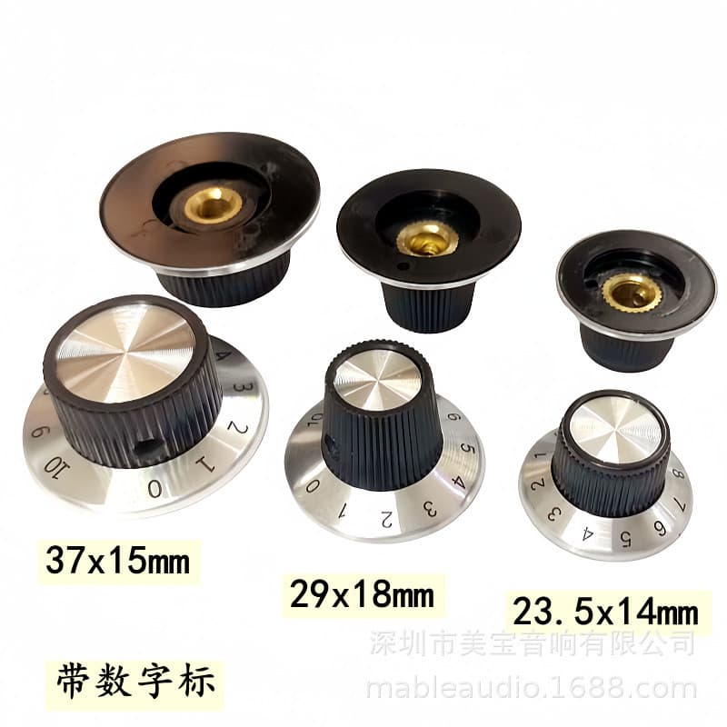 Botão de baquelite para potenciômetro de áudio, interruptor, botão de efeito, 23x14 29x18 37x15mm, furo 6.0mm
