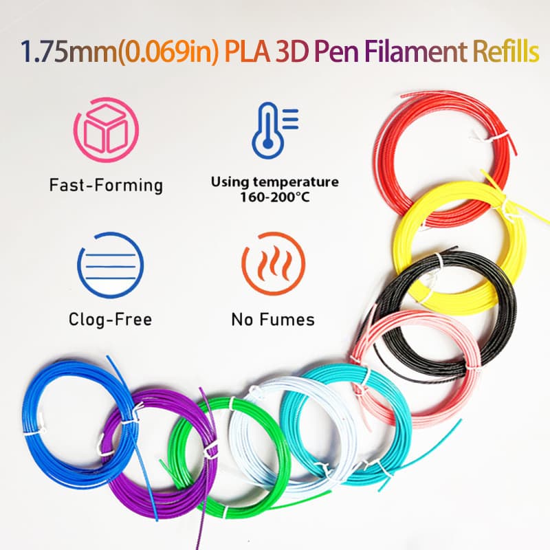Consumíveis para caneta de impressão 3D, consumíveis de caneta de alta temperatura PLA, consumíveis PCL, acessórios de f