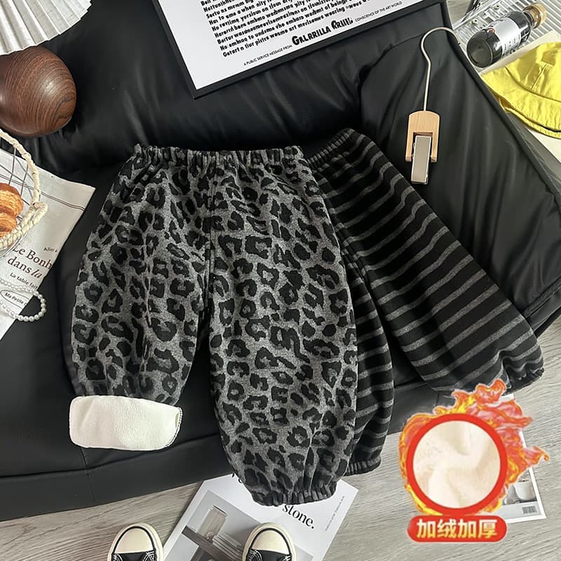 Calça infantil de lã-velo-velo-fleece-calça de lã