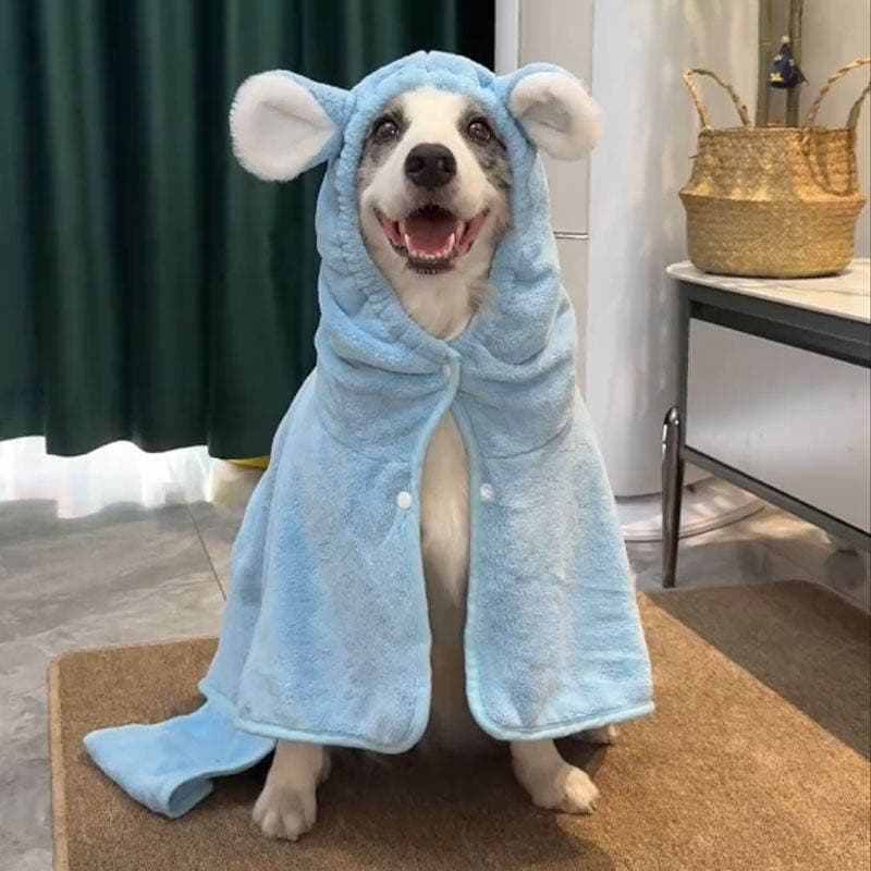 Border Shepherd Dog Bath Roupão especial Toalha de banho pode usar roupas Toalha absorvente Suprimentos de secagem rápid