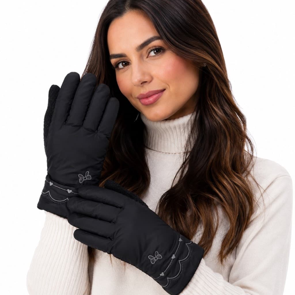 Luva Feminina Térmica Peluciada Inverno Moto Antiderrapante LUV7007