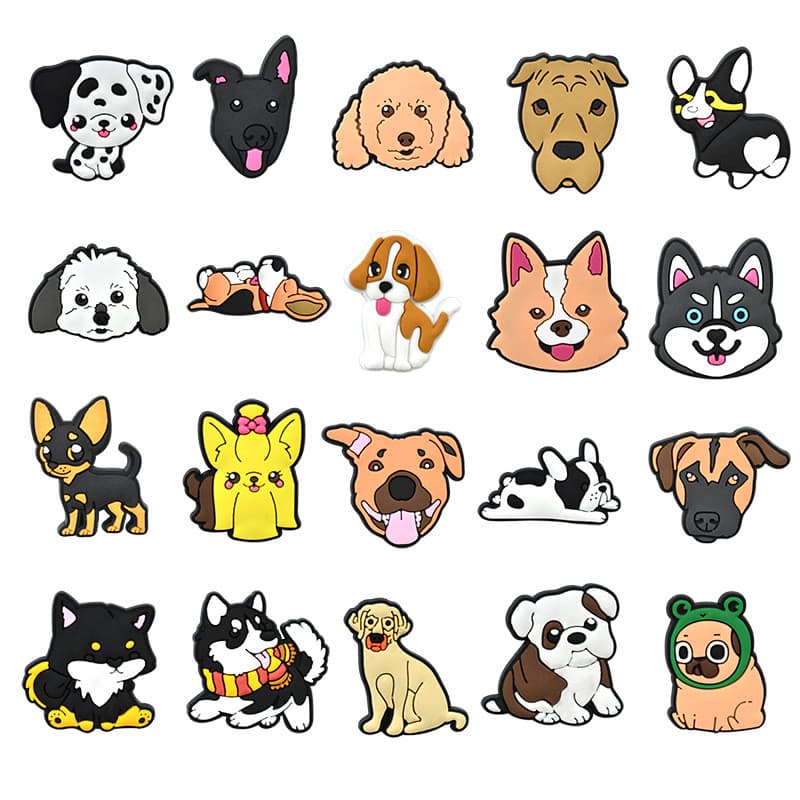 DIDOU PVC Sapato Encantos Acessórios Dos Desenhos Animados Cão Decoração Pet Fivelas Para Tamanco Sandálias Pino Present