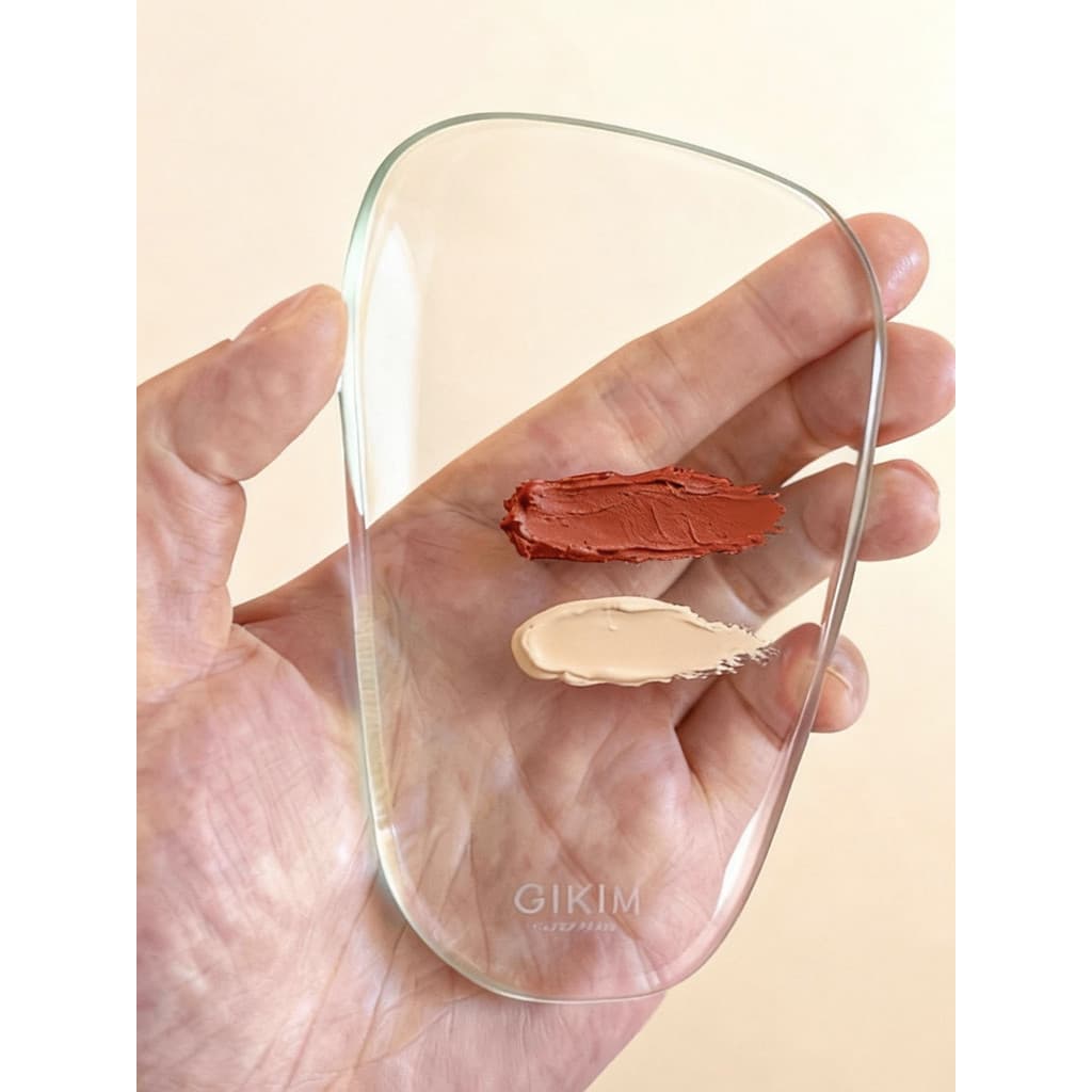 GIKIM/GIKIM Paleta de vidro em formato especial Base de maquiagem de beleza Batom Pintura de Manicure Fácil de transport