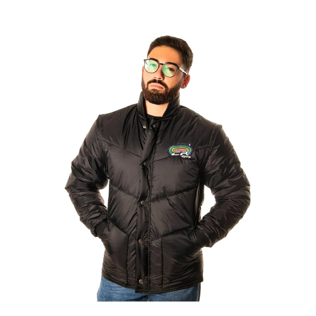 JAQUETA CALIFORNIA RACING TRADICIONAL MOTOCICLISTA PRETO - Gf