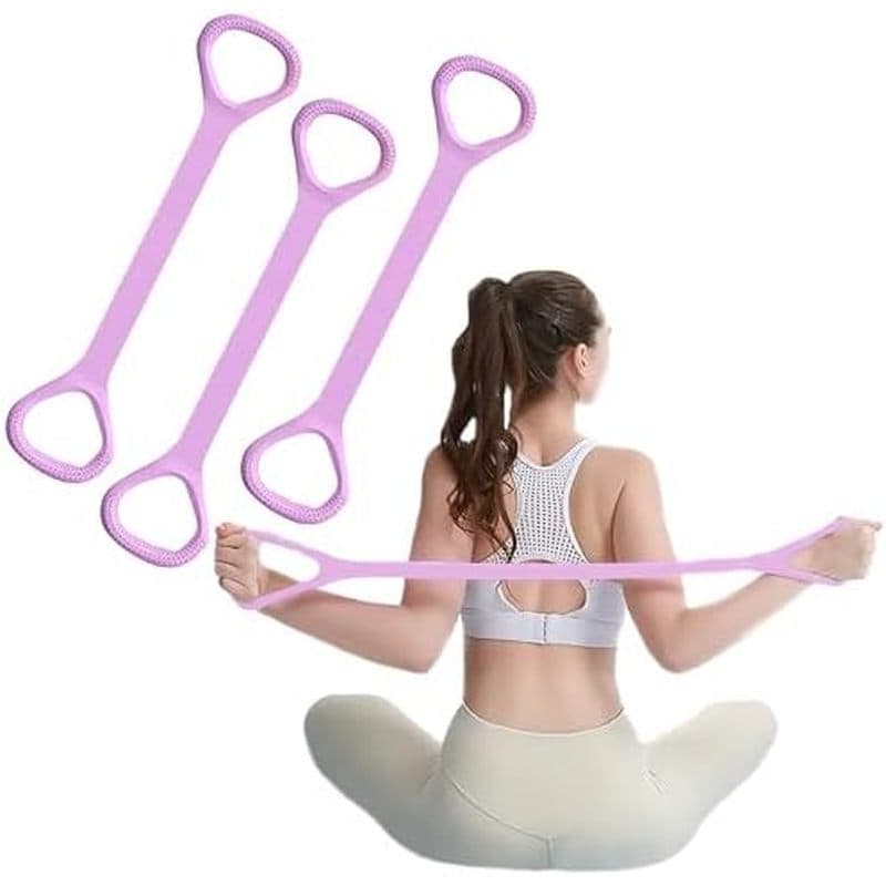 Faixas De Resistência De Fitness Figura 8 , Elásticas Com Alças Para Treino , Braço | Costas Trás Cordas De Treinamento