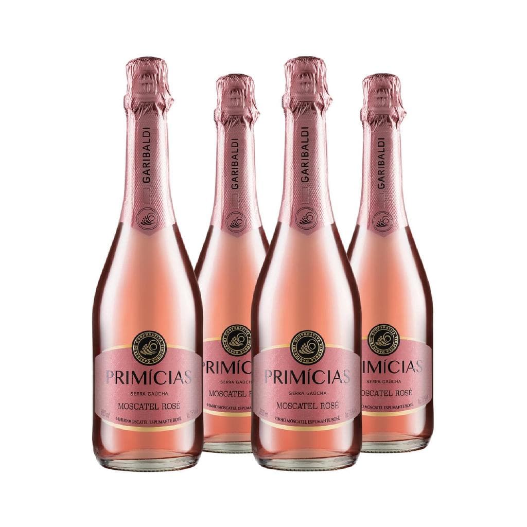 Kit 4 Espumante Rosé Garibaldi Moscatel Serra Gaúcha 750ml