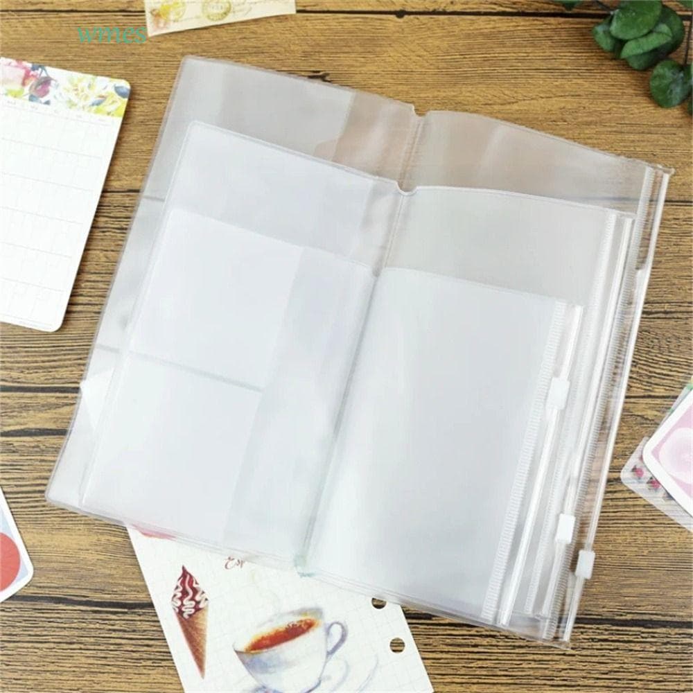 WMES1 Notebook Zíper Saco Titular Do Cartão De Armazenamento Para Midori Viajantes Padrão Bolso Diário Planejador