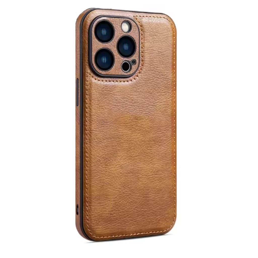 Capa De Couro Pu Full Super Luxo Compatível iPhone 15 Pro Max