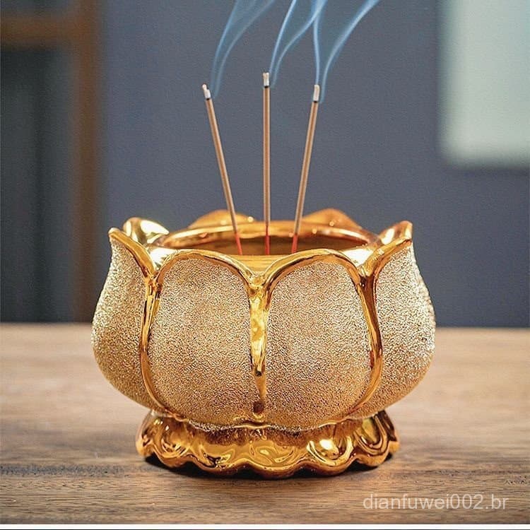 Queimador de incenso Lotus para uso doméstico, queimador de incenso interno para oferecer incenso, queimador de incenso