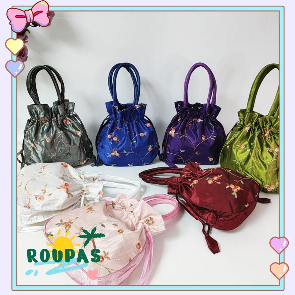 ROUPAS Bolsas Femininas De Flores , Bolsa Pequena Feita À Mão Estilo Étnico De Joias Com Bordadas