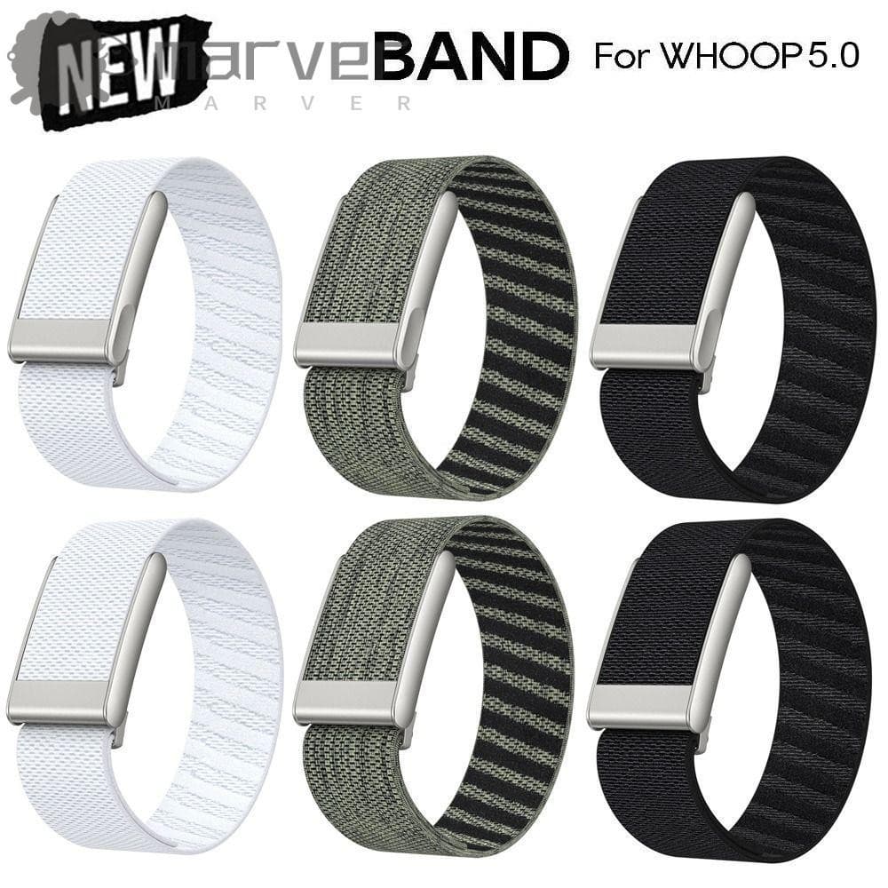 Pulseira fitness MARVER, pulseira de substituição em nylon respirável, ajustável, compatível com Whoop 5.0 Life MG/One P