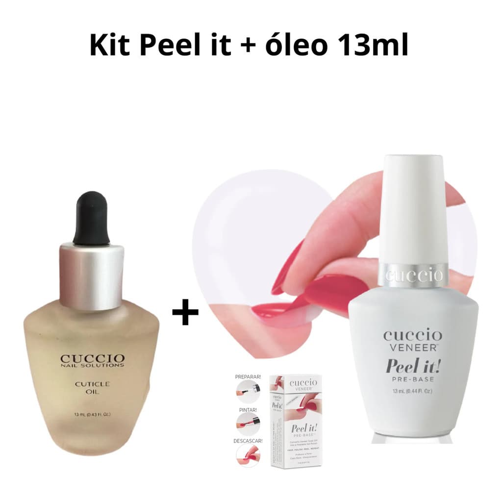 Kit Remoção Esmaltação = Peel It + Óleo 13ml - Cuccio