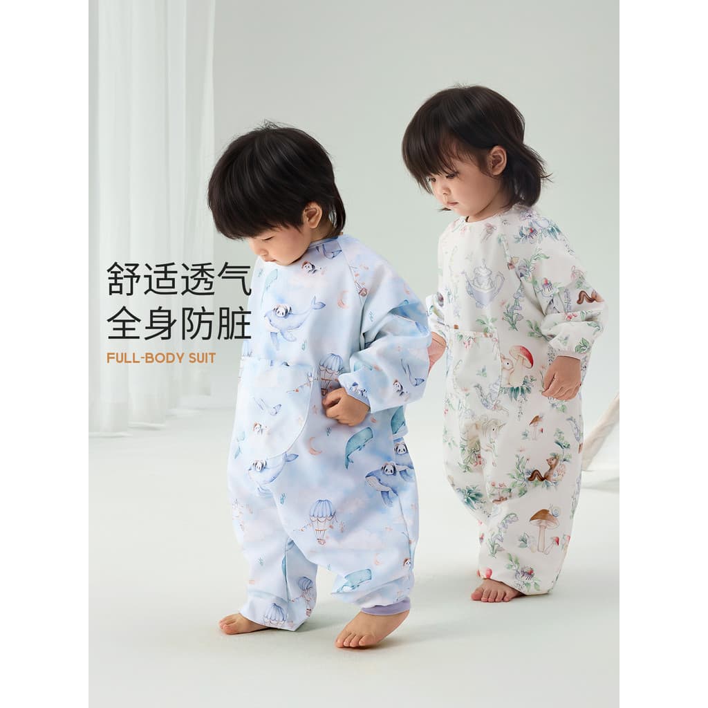 Macacão de bebê à prova dwaterproof água macacão de bebê ao ar livre Anti-sujo macacão de corpo inteiro outono inverno e