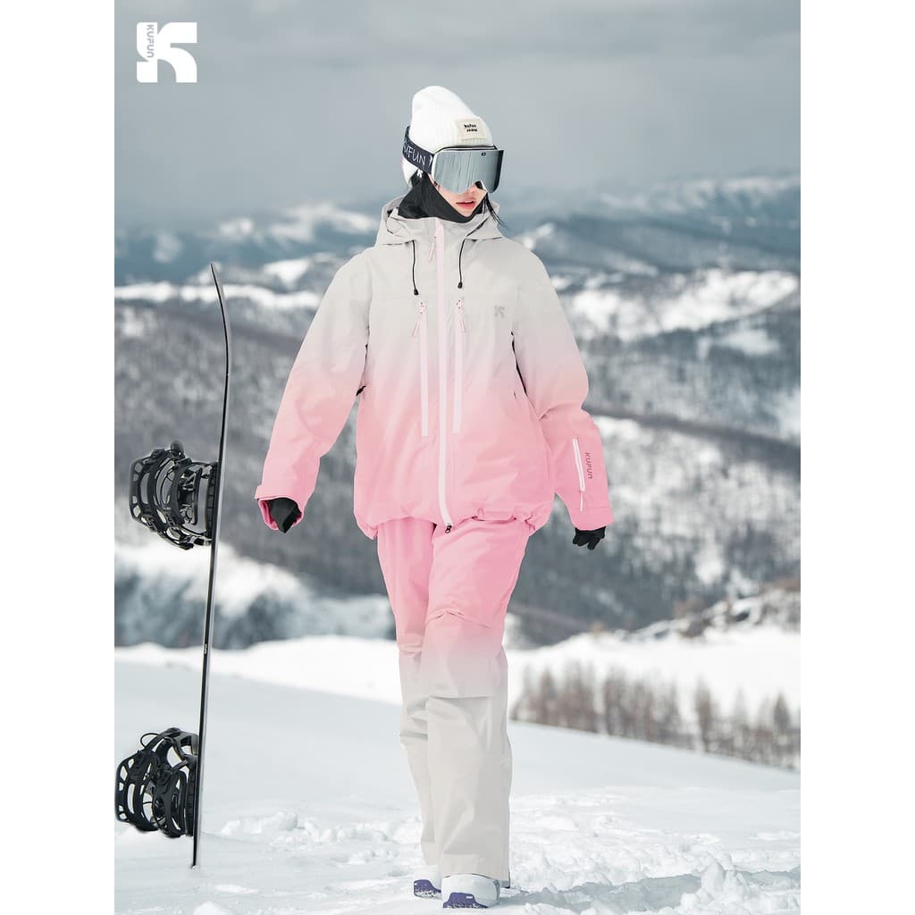 Legal pico perseguindo terno de esqui suave 2025 novo estilo jaqueta de neve calças de neve mulheres homens jaqueta folh