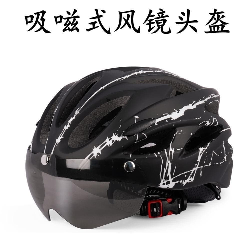 Os entregadores utilizam um capacete especialmente projetado com óculos de proteção integrados para uma condução segura,