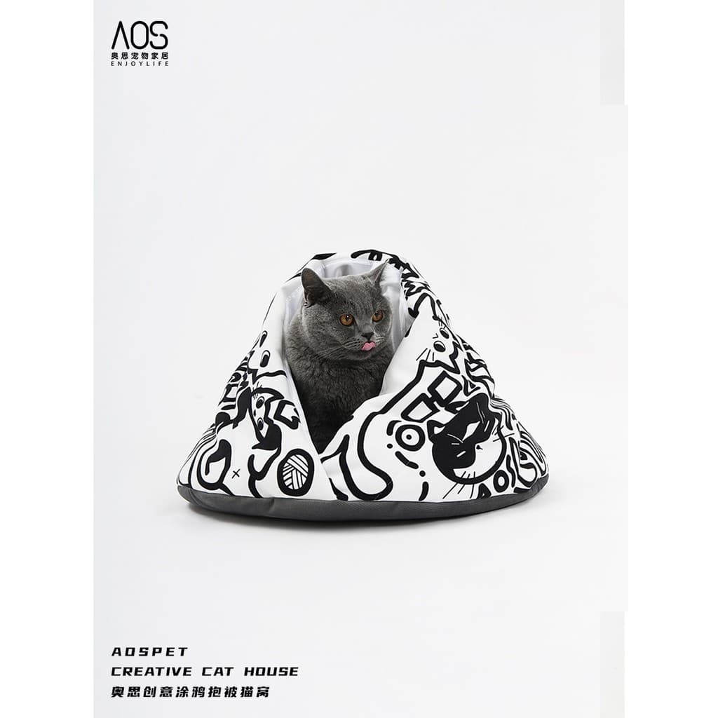 UEHOME Maca de gato Semi-fechada Segurança Sono profundo Maca de gato Quatro estações Universal Pet Dormindo Ninhada ded
