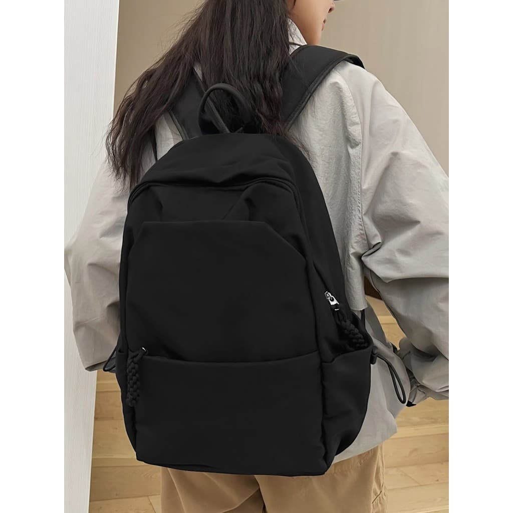 Versão coreana Casual plissado mochila masculina na moda ins mochila estudante universitário saco de computador feminino