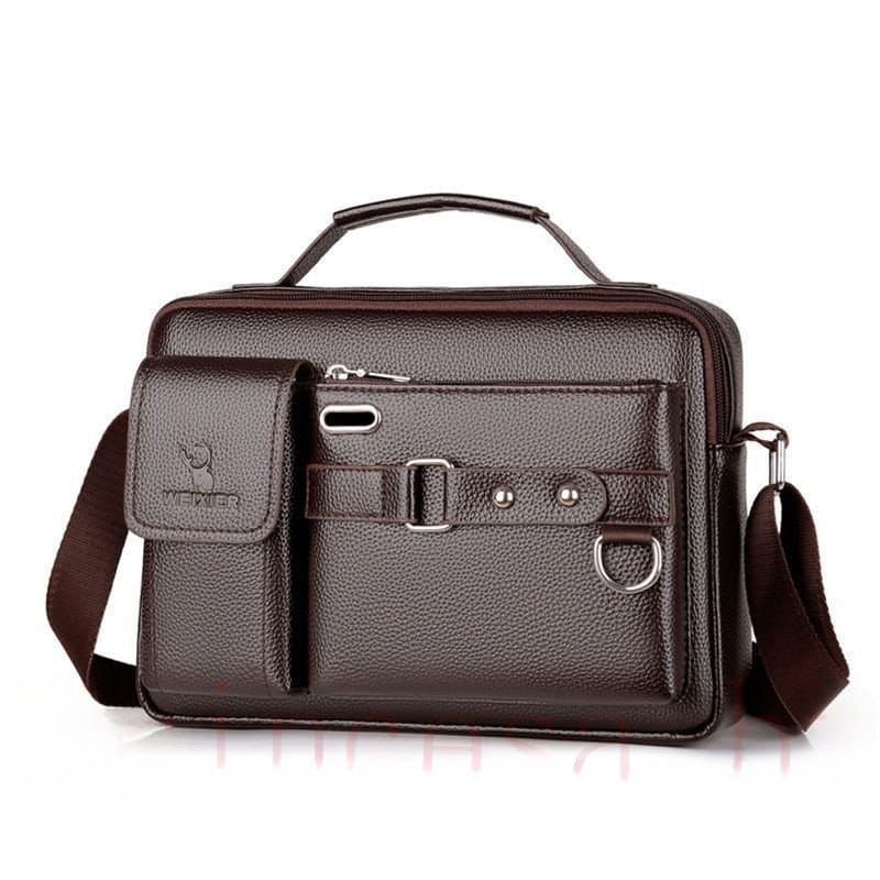 Bolsa de ombro Social masculina/bolsa Crossbody de couro moda Casual, resistente ao desgaste e arranhões 9STX