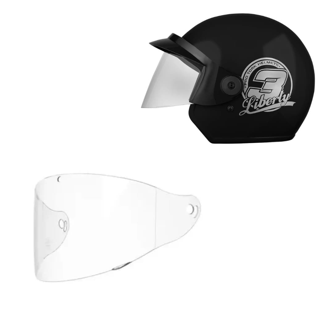 Viseira Capacete Aberto Liberty 3 Cristal Pro tork