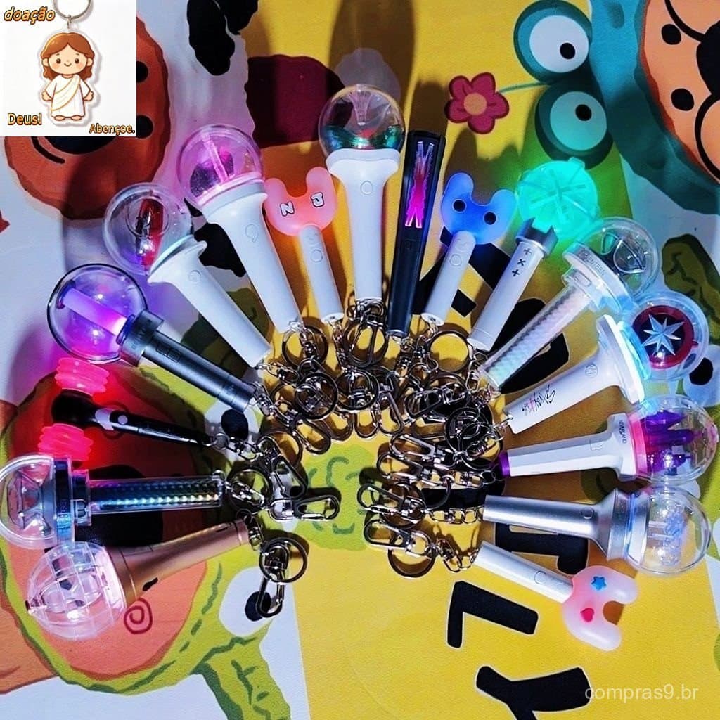 Idol Mini Lightstick Chaveiro Suporte Glow Stick Fãs Presente
