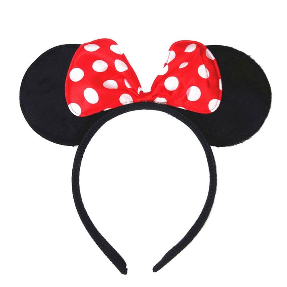 Tiara Orelha Minnie Vermelha Pelúcia