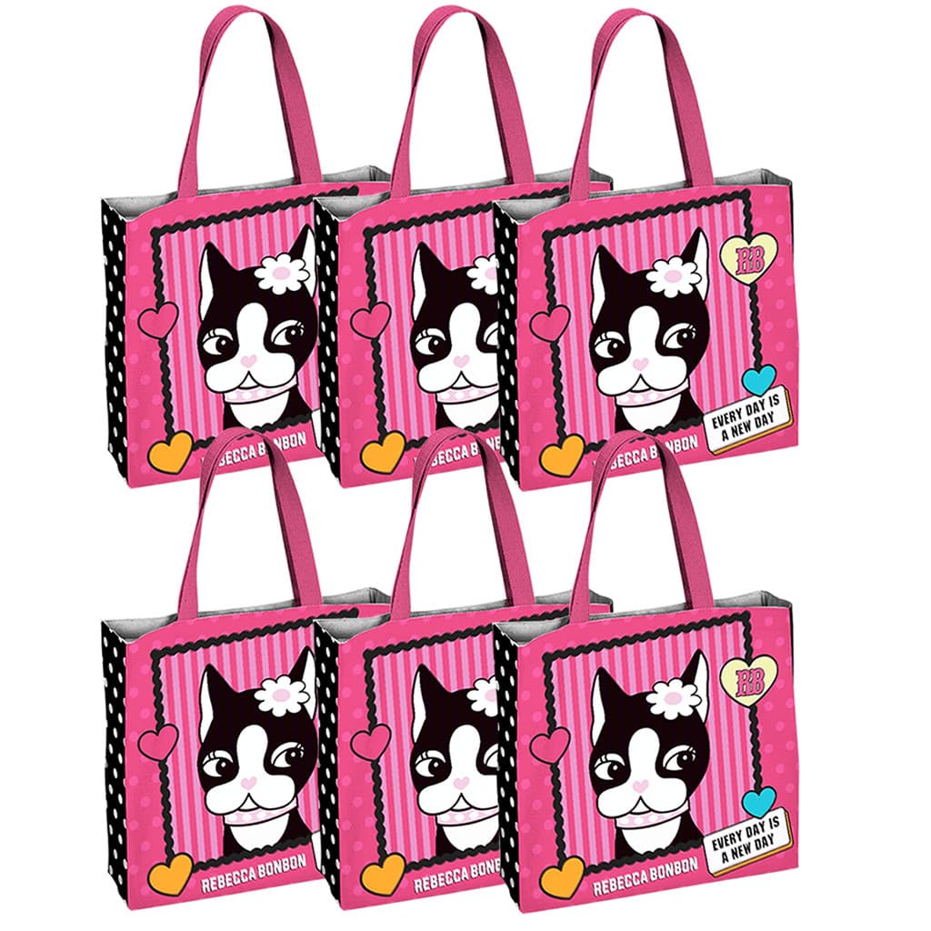 Kit 6 Sacolas Ecológicas Ecobag Retornável Rb Rebecca Bonbon Original