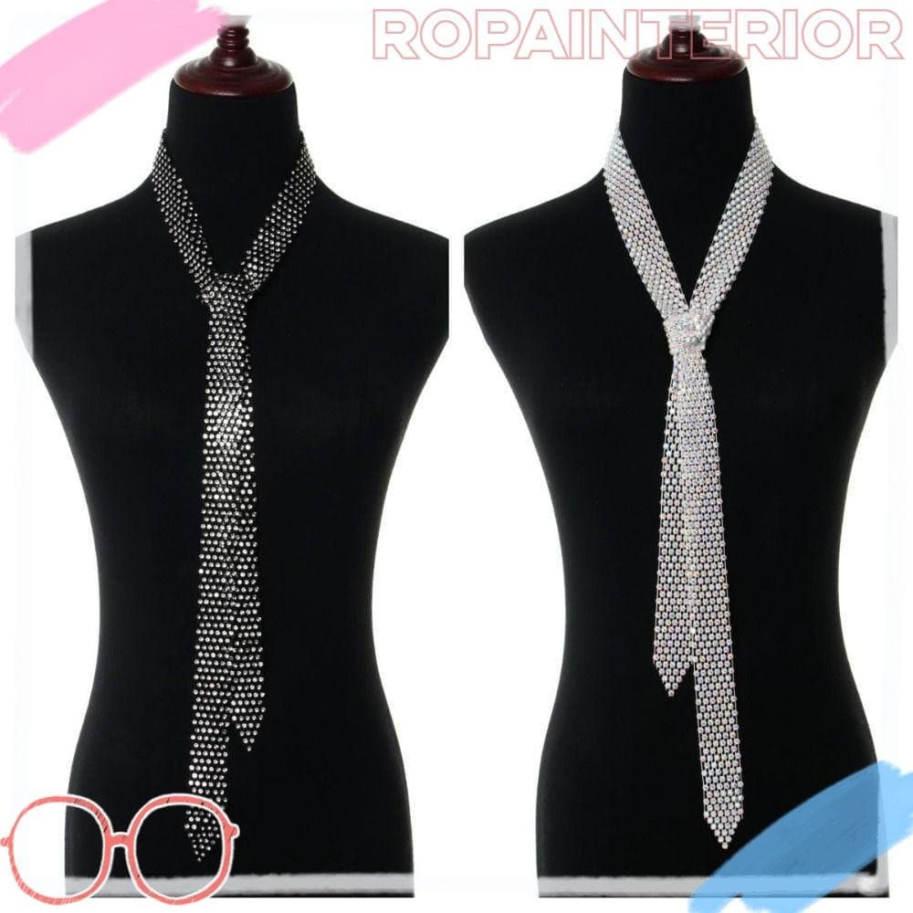 Gravata ROPAINTERIOR , Brilhante Diária/Festa/Dança Bling Moderna Com Strass