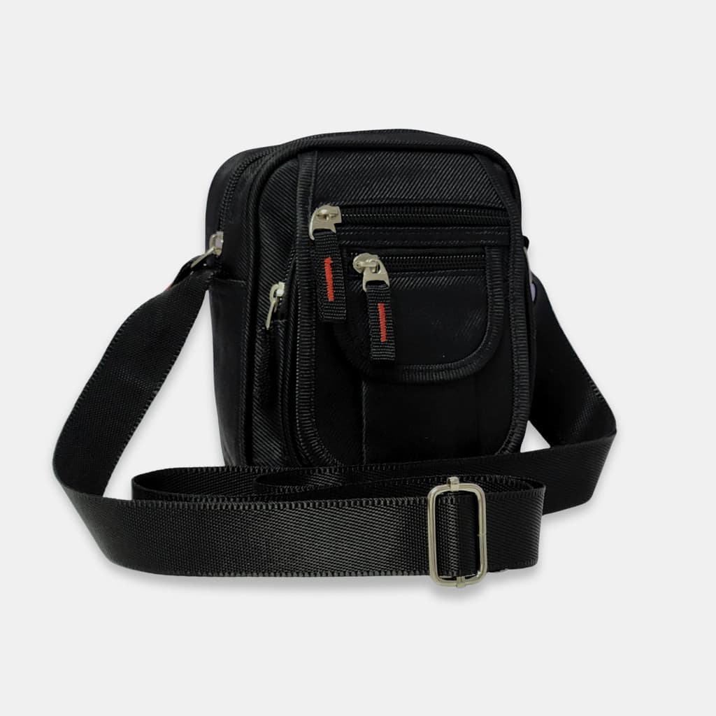 Bolsa shouder bag masculina tira colo bag preto esportiva
