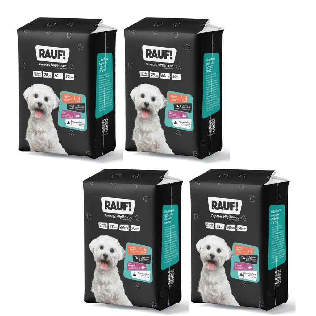 Tapete Higiênico Pet Premium 60x50cm c/ Carvão Ativado 112un