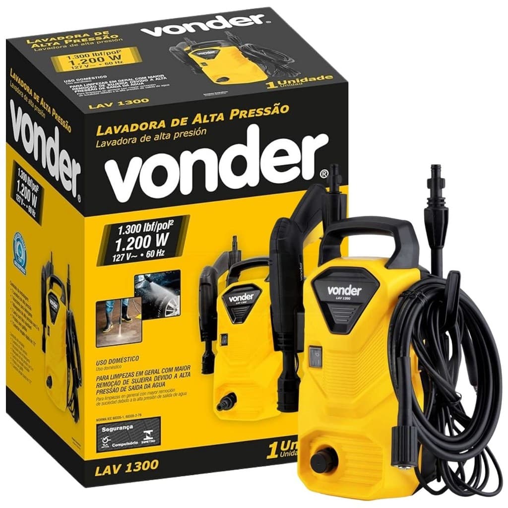 Lavadora De Alta Pressão 1300 Libras Profissional LAV 1300 - Vonder