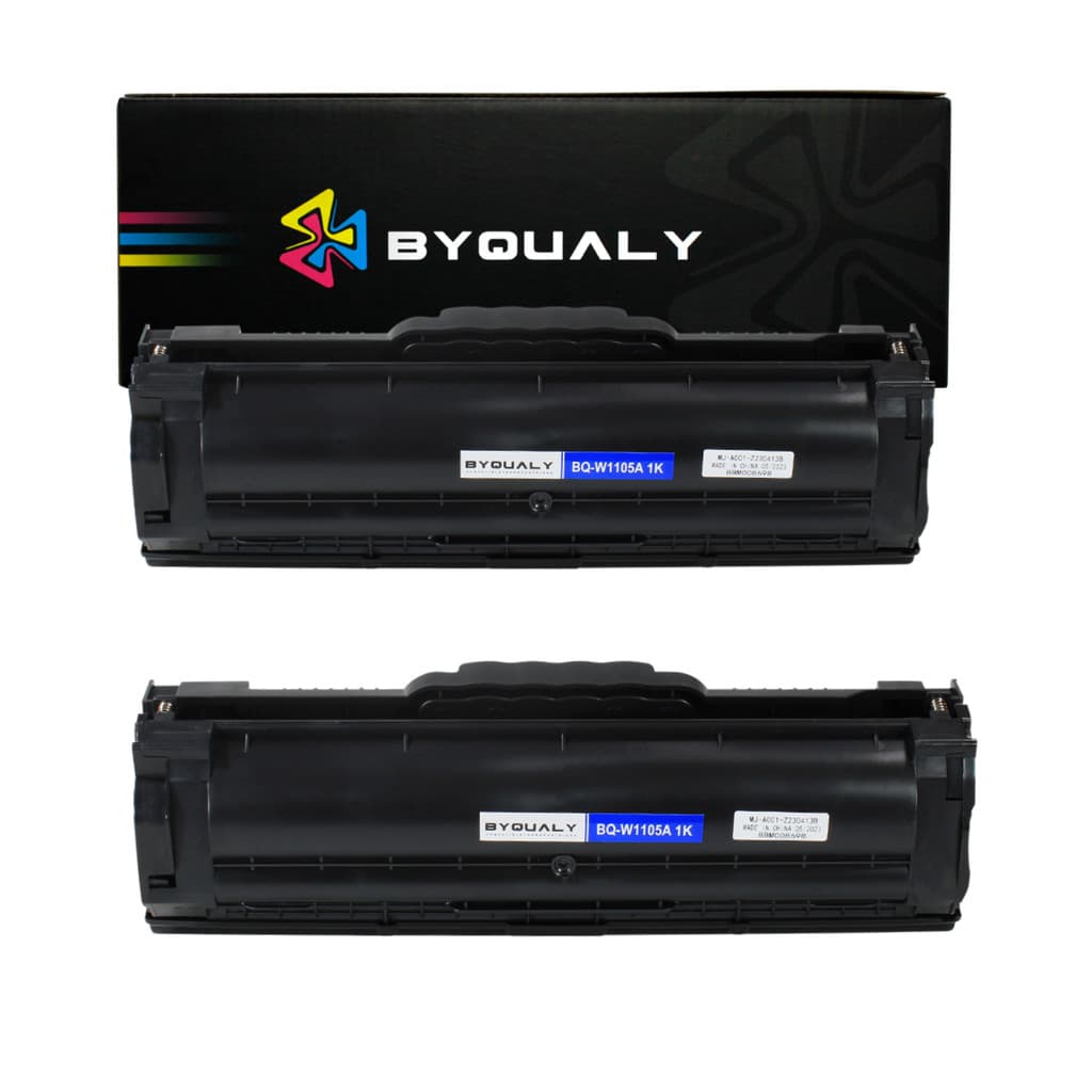 Kit 2x Toner Byqualy Compatível Hp 105a W1105a 107a 135a 107w 135w 137fnw Mfp 138fnw 105 Com Chip
