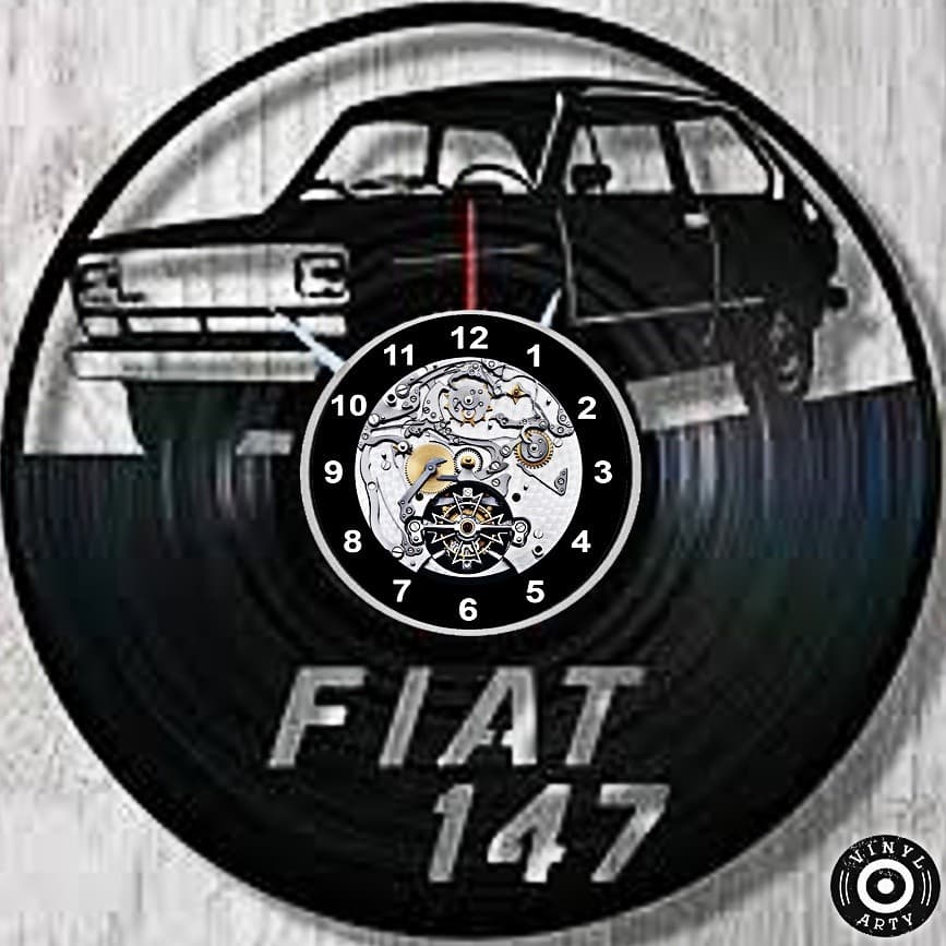 Relógio de Parede Relógio de parede FIAT 147- Real - cortado Relógios de parede 30cm Disco de Vinil