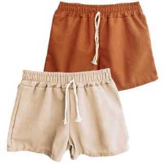 Kit 2 Shorts mauricinho infantil em linho tamanho 1,2,4 e 6 anos