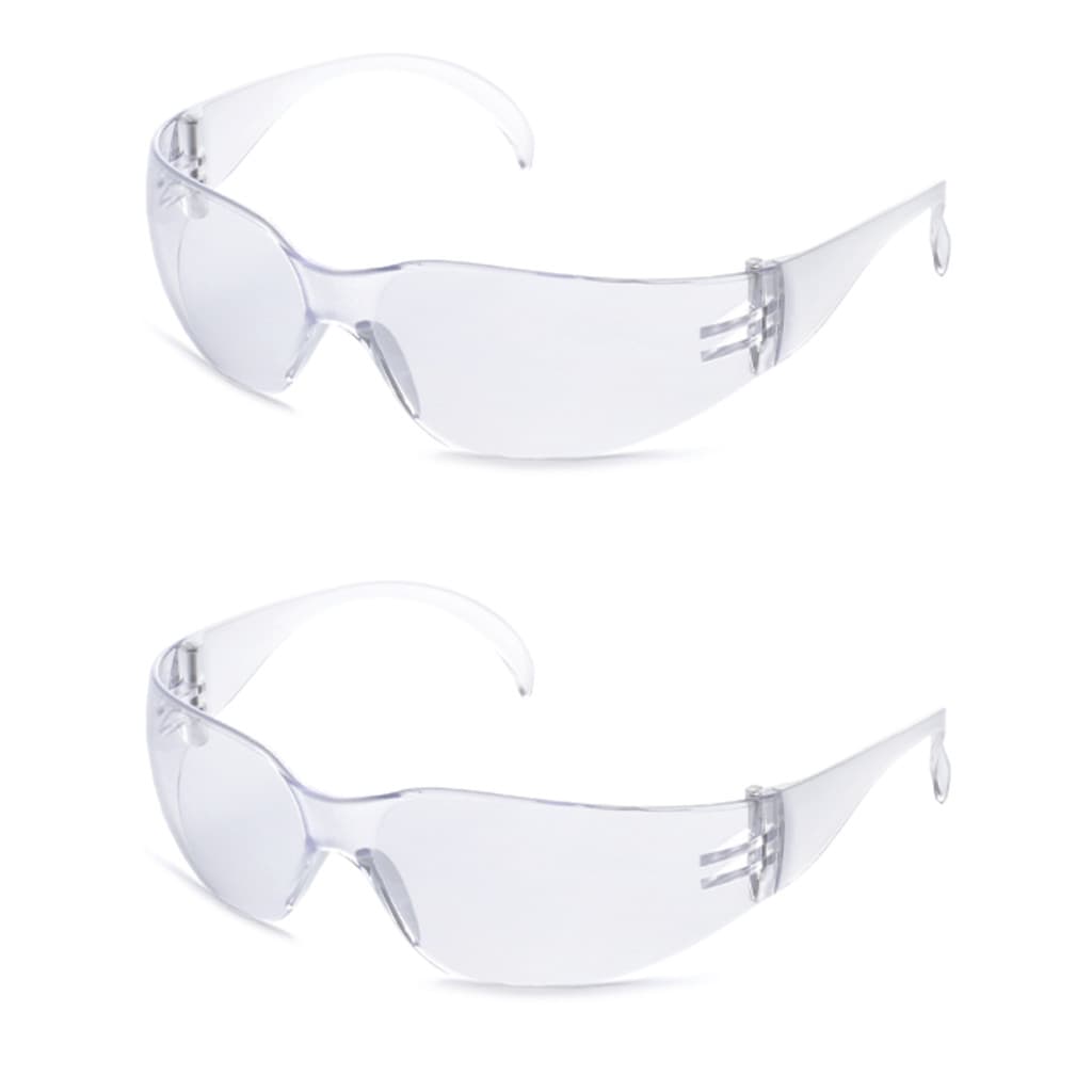 2 Unidades Oculos Epi Segurança Trabalho Proteçao Uv Antirrisco Incolor