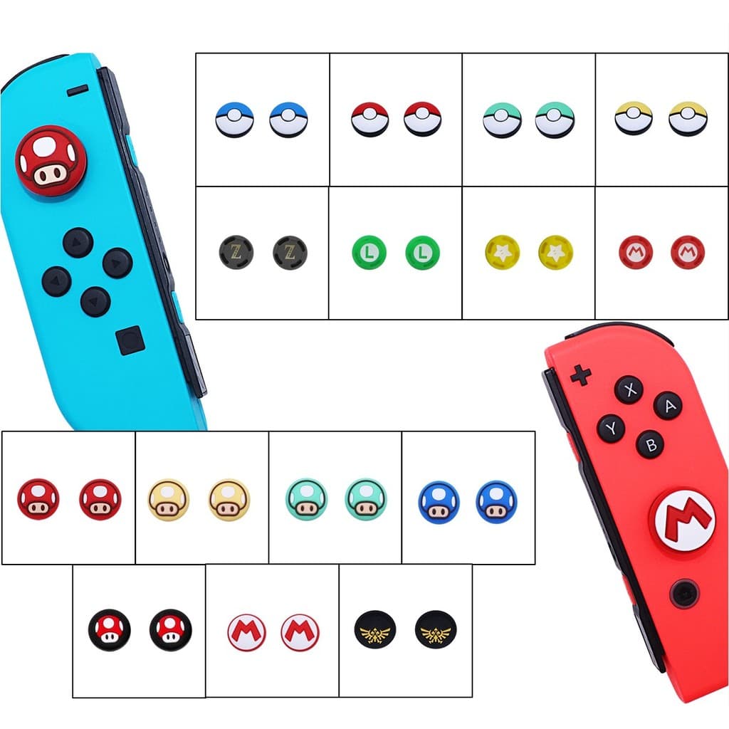 Kit 2 Grips Analógicos Controle Para Nintendo Switch Joy Con e Ps5 Portal