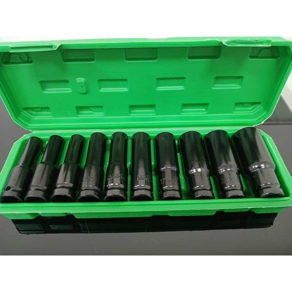 Kit Jogo De Soquete  Impacto Longo 1/2  10 A 24mm 10pçs