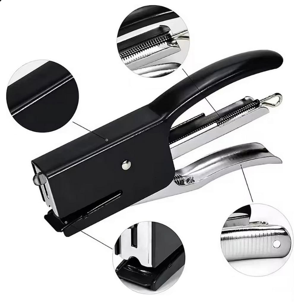 Grampeador Alicate Metal 25 Folhas 26/6 Profissional Escolar Escritório